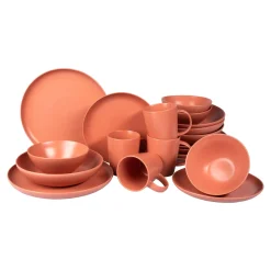 Die moderne Hausfrau Geschirr-Set „Basic“, 20-teilig apricot