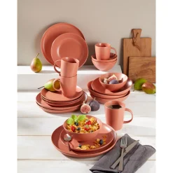 Die moderne Hausfrau Geschirr-Set „Basic“, 20-teilig apricot