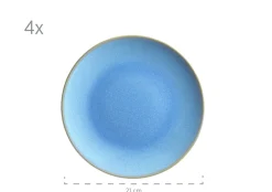 Die moderne Hausfrau Geschirr-Set, Keramik Ossia Hellblau