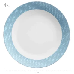 Die moderne Hausfrau Geschirr-Set, Porzellan Kitchen Time II Blau