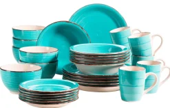 Die moderne Hausfrau Geschirr-Set, Steingut Lumaca Laguna