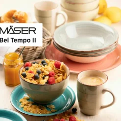 Die moderne Hausfrau Geschirr-Set, Steingut Lumaca Laguna