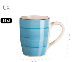 Die moderne Hausfrau Geschirr-Set, Steingut Lumaca Dunkelblau