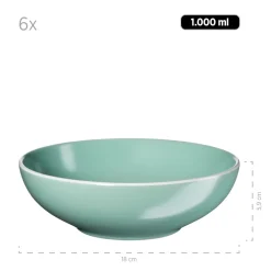 Die moderne Hausfrau Geschirr-Set, Steinzeug Elissa Grün