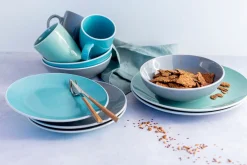 Die moderne Hausfrau Geschirr-Set, Steinzeug Elissa Grün