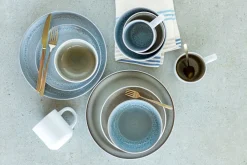 Die moderne Hausfrau Geschirrset, Steinzeug Lunaria Grau