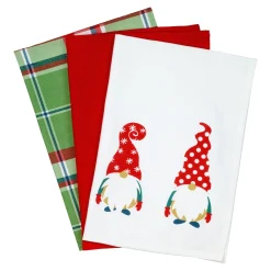 Die moderne Hausfrau Geschirrtuch-Set „Weihnachtswichtel“, 3-teilig