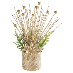 Die moderne Hausfrau Gesteck „Gold-Explosion“