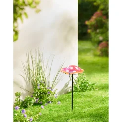 Die moderne Hausfrau Glas-Gartenstecker „Pilz“