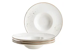 Die moderne Hausfrau Gourmetteller Set, Porzellan Pintar Beige / Braun