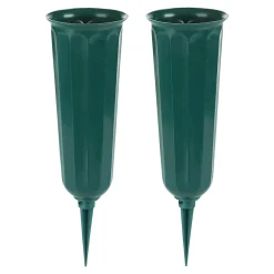 Die moderne Hausfrau Grabvase, 2 Stück