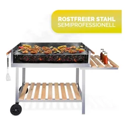 Die moderne Hausfrau Grillwagen "Edelstahl"