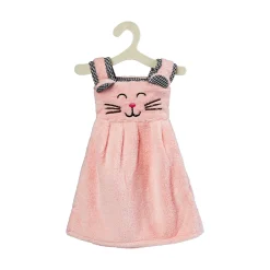 Die moderne Hausfrau Gästehandtuch "Kätzchen" rosa