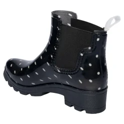 Damen Die moderne Hausfrau Gummistiefelette „Punkte“ 2 in 1