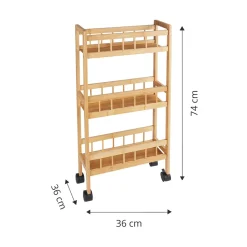 Die moderne Hausfrau Haushalts-Rollwagen "Bambus"