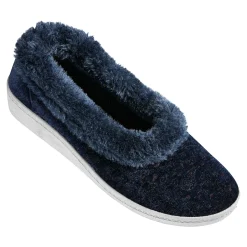 Damen Die moderne Hausfrau Hausschuh "Elegant" blau