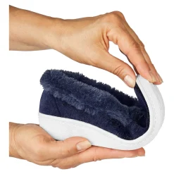 Damen Die moderne Hausfrau Hausschuh "Elegant" blau