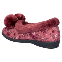 Damen Die moderne Hausfrau Hausschuh "Helga" bordeaux