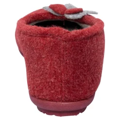 Damen Die moderne Hausfrau Hausschuh-Ballerina „Bärbel“ rot