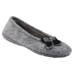 Damen Die moderne Hausfrau ﻿Hausschuh-Ballerina „Bärbel“ grau