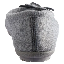 Damen Die moderne Hausfrau Hausschuh-Ballerina „Bärbel“ grau