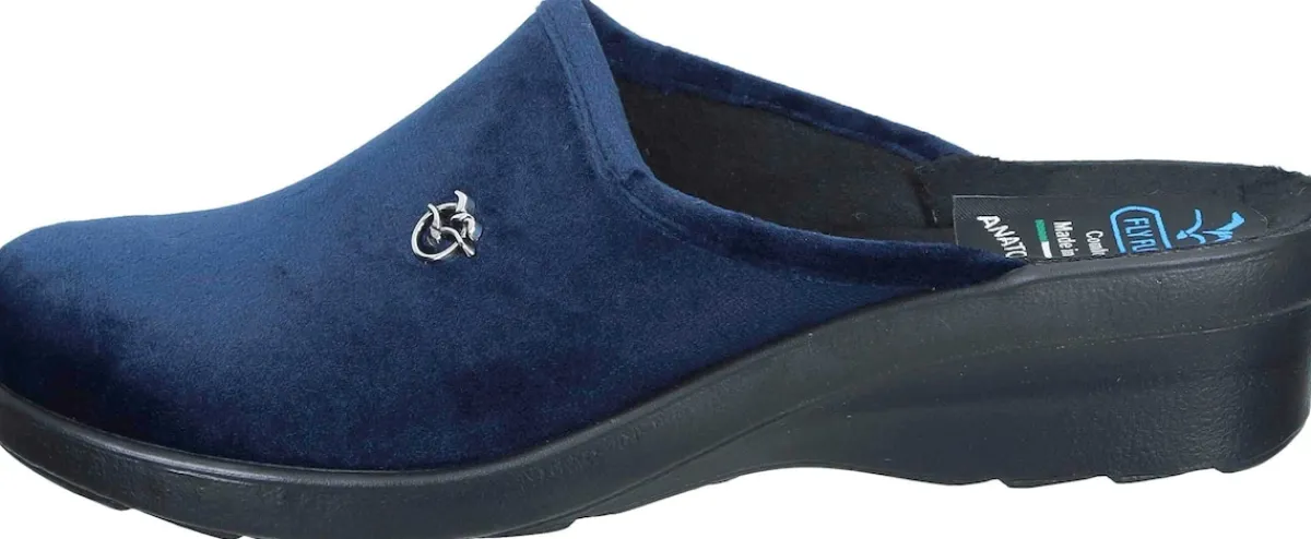 Damen Die moderne Hausfrau Hausschuhe blau