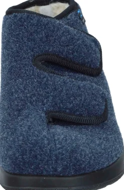 Herren Die moderne Hausfrau Hausschuhe blau