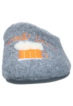 Herren Die moderne Hausfrau Hausschuhe grau