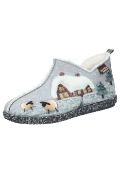 Damen Die moderne Hausfrau Hausschuhe hellgrau