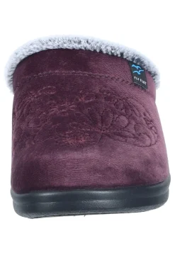 Damen Die moderne Hausfrau Hausschuhe pflaume
