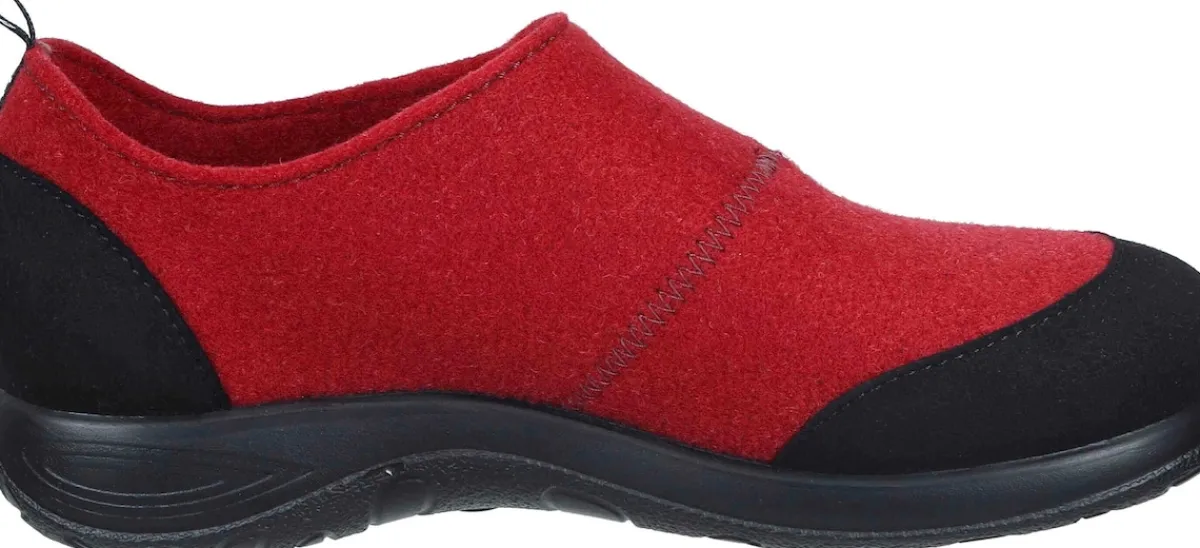 Damen Die moderne Hausfrau Hausschuhe rot