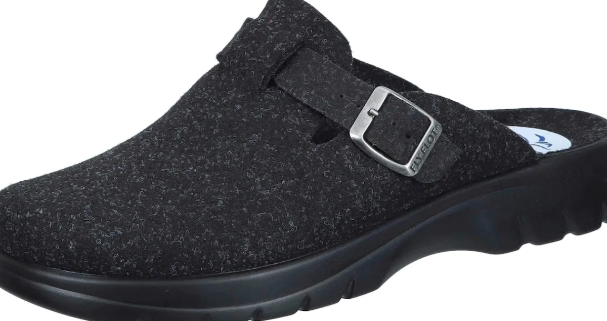 Herren Die moderne Hausfrau Hausschuhe schwarz