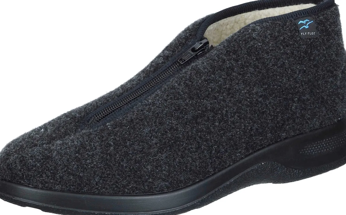 Herren Die moderne Hausfrau Hausschuhe schwarz