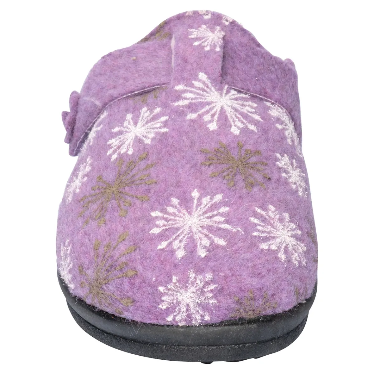 Damen Die moderne Hausfrau Hausschuh-Pantolette mit Wolle „Eva"