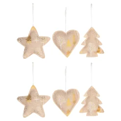 Die moderne Hausfrau Hänge-Deko „Weihnachtskissen“, 6 Stück