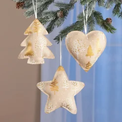 Die moderne Hausfrau Hänge-Deko „Weihnachtskissen“, 6 Stück