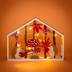 Die moderne Hausfrau Holz-LED-Deko „Igelfreunde“