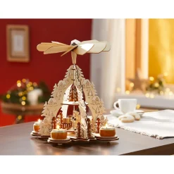 Die moderne Hausfrau Holz-Teelicht-Pyramide