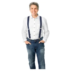 Herren Die moderne Hausfrau Hosenträger blau