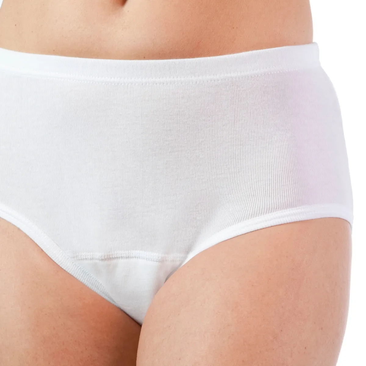 Die moderne Hausfrau Hygiene-Damenslip, leicht/mittel weiß