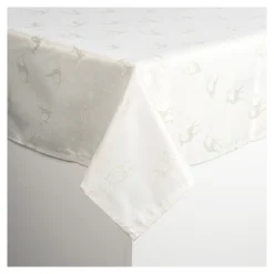 Die moderne Hausfrau Jacquard-Mitteldecke „Rentierzauber“, 85x85 cm