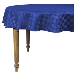 Die moderne Hausfrau Jacquard-Tischdecke "Spezial" blau