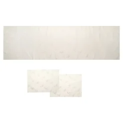 Die moderne Hausfrau Jacquard-Tischläufer, 140x40 cm & Platzset, 2 Stück „Rentierzauber“