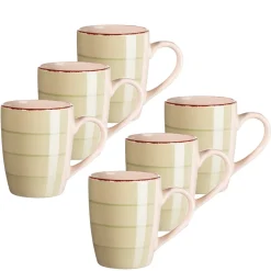 Die moderne Hausfrau Kaffeebecher-Set, Steingut LUMACA Olivgrün