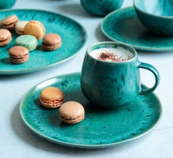 Die moderne Hausfrau Kaffeebecher-Set, Steinzeug Carellia Blau