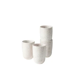 Die moderne Hausfrau Kaffeebecher-Set, Steinzeug Alpenwiese Creme