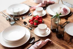 Die moderne Hausfrau Kaffeeservice, Porzellan Felise Weiß / Schwarz