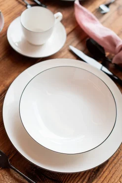 Die moderne Hausfrau Kaffeeservice, Porzellan Felise Weiß / Schwarz