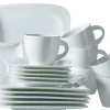 Die moderne Hausfrau Kaffeeservice, Porzellan LA MUSICA 6 x Dessertteller, 6 x Kaffeetasse, 6 x Kaffeeuntertasse