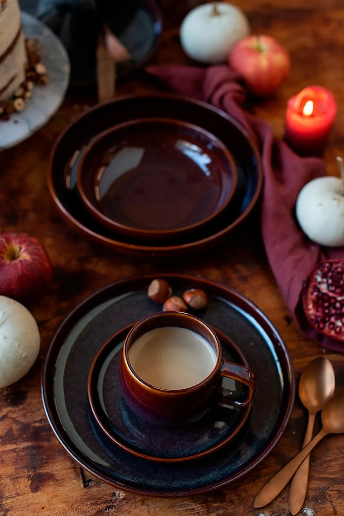 Die moderne Hausfrau Kaffeeservice, Steinzeug Elina Uno